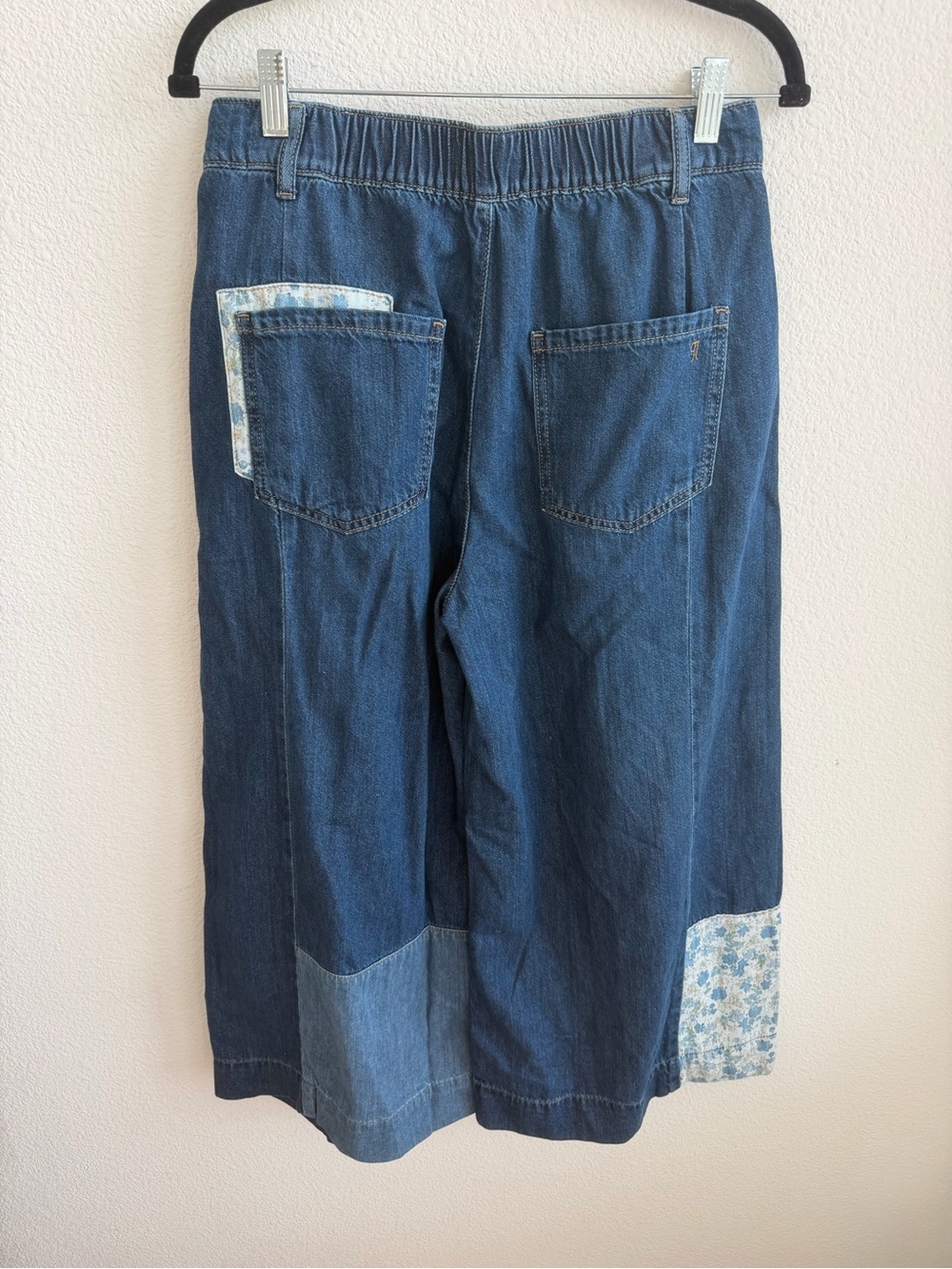 NWT Pilcro Anthropologie Positano Patchwork Denim Jeans Small - Picture 5 of 5